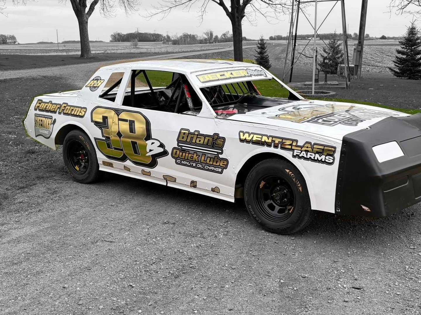 Modified race car graphics