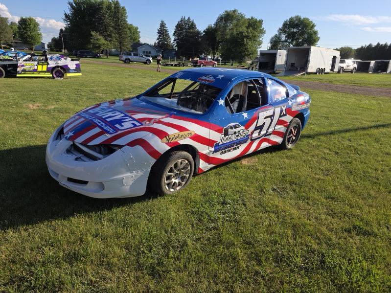 Number 51 patriotic race car graphics